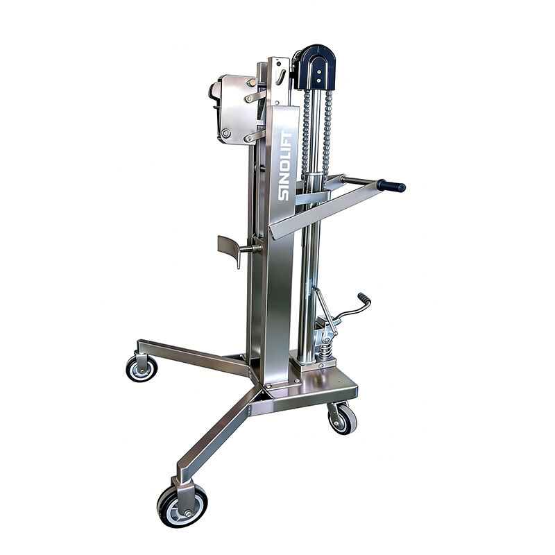 DTF450S Stainless Steel Hydraulic Drum Truck